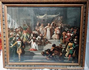 Arte: MANUEL CASTELLANO (1828-1880). ”ESCENA HISTÓRICA DEL TRIBUNAL DE MARIANA DE AUSTRIA” .1866